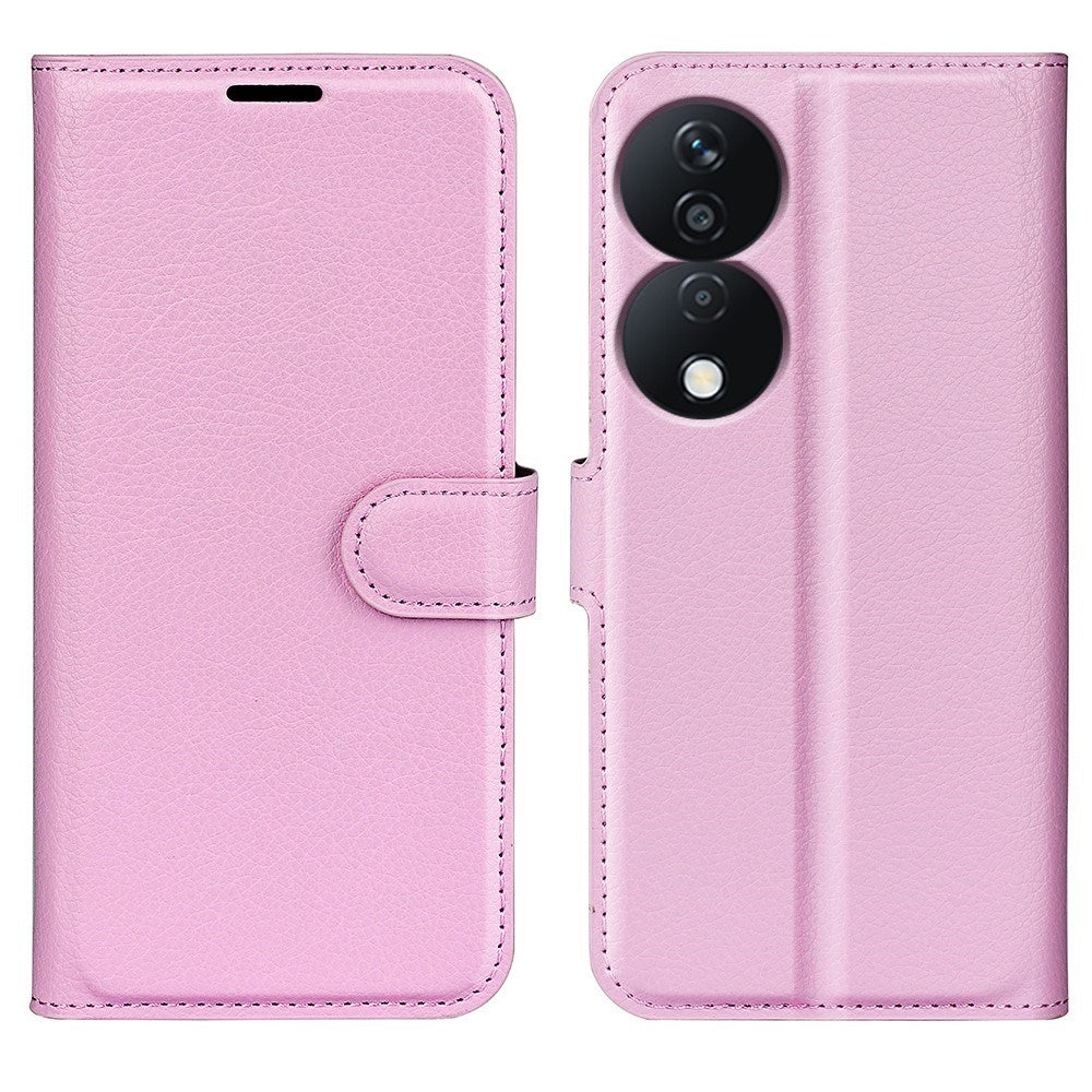 EIDERWOOD Honor X7b / 90 Smart Faux Leather Flip Case with Cardholder & Stand Function - Pink