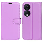 EIDERWOOD Honor X7b / 90 Smart Faux Leather Flip Case with Cardholder & Stand Function - Purple