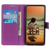 EIDERWOOD Motorola Moto E14 4G / G04 4G / G04s 4G / G24 4G Litchi Texture Stand Phone Cover - Purple