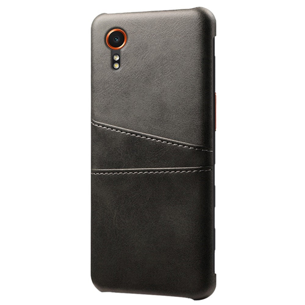 EIDERWOOD Samsung Galaxy Xcover 7 Faux Leather Case with Built-in Cardholder - Black