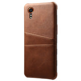 EIDERWOOD Samsung Galaxy Xcover 7 Faux Leather Case with Built-in Cardholder - Brown