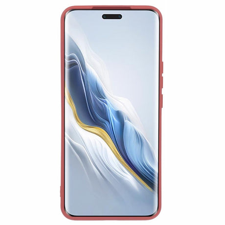 EIDERWOOD Honor Magic6 Pro 5G Case – Flexible Plastic Cover with Fiber Lining and Precise Lens Cutout - Dark Red