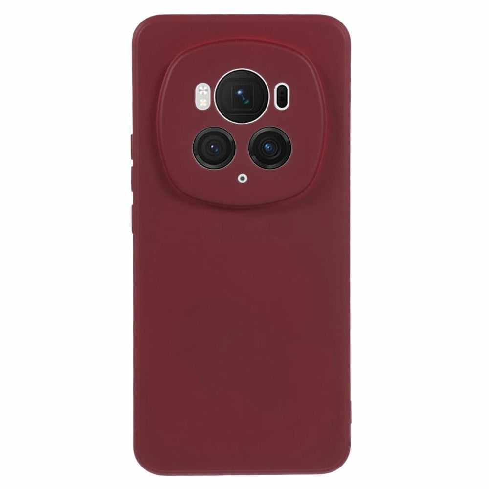 EIDERWOOD Honor Magic6 Pro 5G Case – Flexible Plastic Cover with Fiber Lining and Precise Lens Cutout - Wine Red