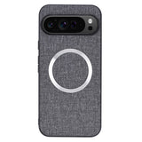 EIDERWOOD Google Pixel 9 / 9 Pro Plastic Case with Rough Texture - MagSafe Compatible - Grey