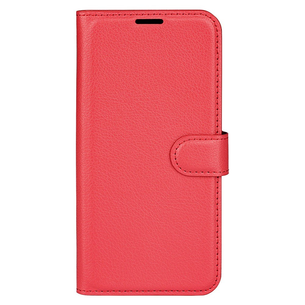 EIDERWOOD Google Pixel 9 Pro XL Litchi Leather Flip Case w. Wallet - Red