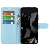 EIDERWOOD Google Pixel 9 Pro XL Litchi Leather Flip Case w. Wallet - Blue