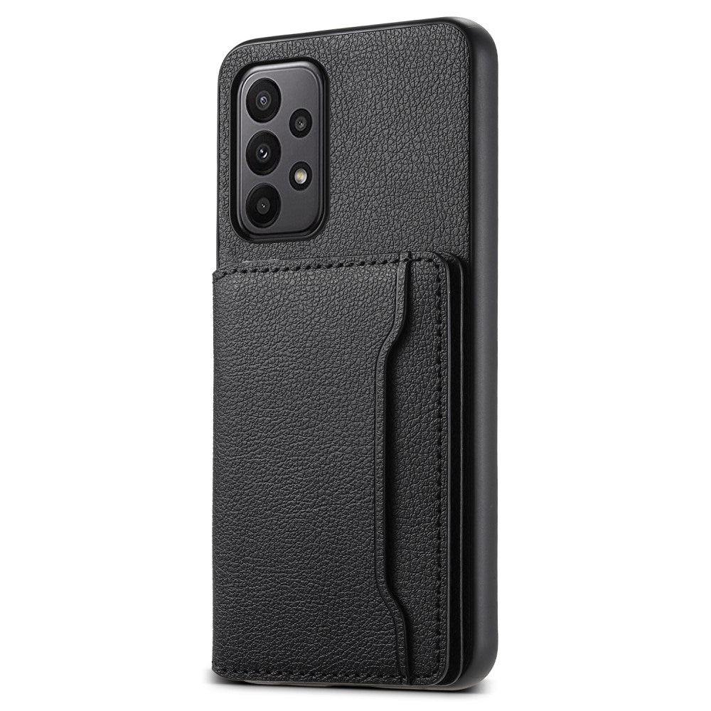 EIDERWOOD Samsung Galaxy A23 / A23 (5G) Hybrid Faux Leather Case with Card Holder - Black