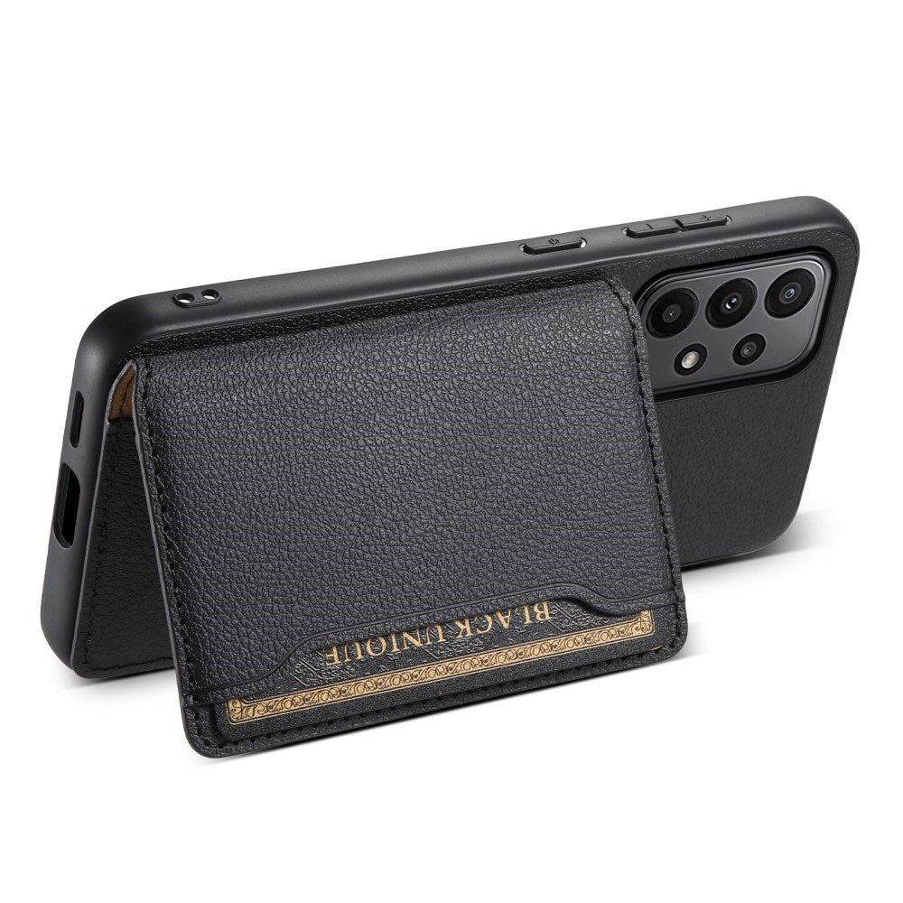 EIDERWOOD Samsung Galaxy A23 / A23 (5G) Hybrid Faux Leather Case with Card Holder - Black