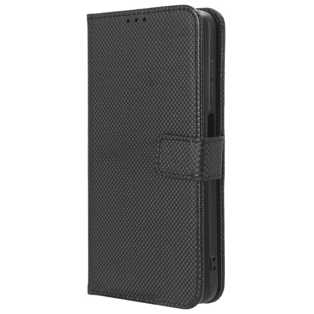 EIDERWOOD Google Pixel 9 / 9 Pro Leather Flip Case w. Strap & Texture - Black