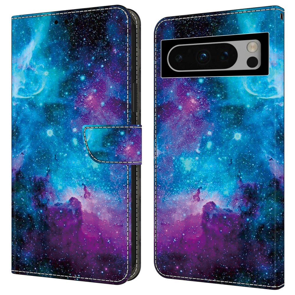 EIDERWOOD Google Pixel 9 Pro XL Leather Case w. Wallet & Kickstand - Starry Sky