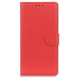EIDERWOOD Google Pixel 10 / 10 Pro / 9 / 9 Pro Litchi Faux Leather Flip Case w. Wallet - Red