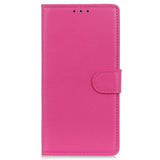 EIDERWOOD Google Pixel 10 / 10 Pro / 9 / 9 Pro Litchi Faux Leather Flip Case w. Wallet - Pink