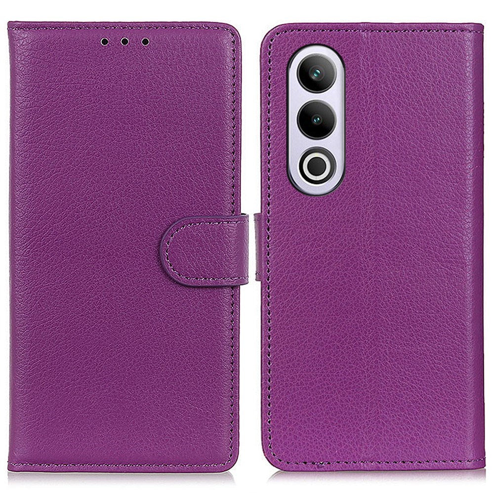 EIDERWOOD OnePlus Nord CE4 (5G) Litchi Leather Wallet Case - Purple