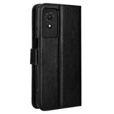 EIDERWOOD TCL 501 Faux Leather Flip Case with Stand & Wallet - Black