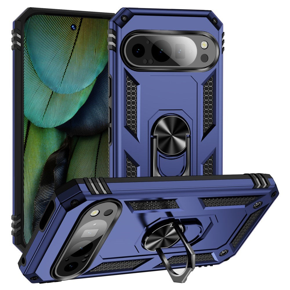 EIDERWOOD Google Pixel 9 / 9 Pro Tough Case w. Magnetic Kickstand - Blue