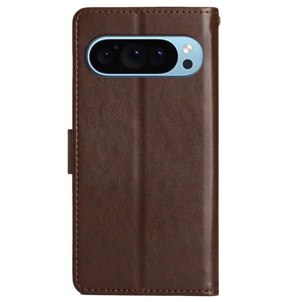 EIDERWOOD Google Pixel 9 / 9 Pro Butterflies Leather Wallet Case - Brown