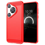 EIDERWOOD Huawei Pura 70 Pro / 70 Pro+ (Plus) Brushed Carbon Case - Red
