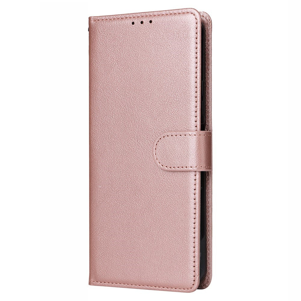 EIDERWOOD iPhone 14 Pro Max Faux Leather Flip Case with Strap - Rose Gold