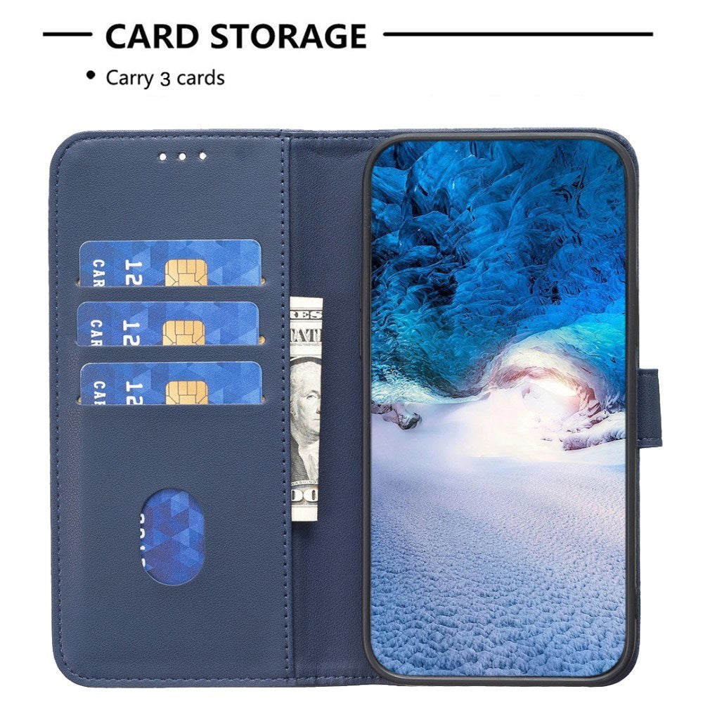 EIDERWOOD Motorola Edge 50 Pro Faux Leather Flip Cover with Stand Function & Card Holder - Blue