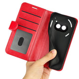 EIDERWOOD Nothing Phone (2a) / (2a) Plus Leather Flip Case with Wallet - Red