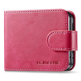 EIDERWOOD Samsung Galaxy Z Flip7 FE / Flip6 Faux Leather Flip Case with Cardholder & Stand Function - Pink