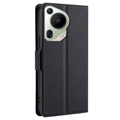 EIDERWOOD Huawei Pura 70 Ultra Flip Case in Faux Leather with Card Holder & Stand Function - Black