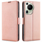 EIDERWOOD Huawei Pura 70 Ultra Flip Case in Faux Leather with Card Holder & Stand Function - Rose Gold