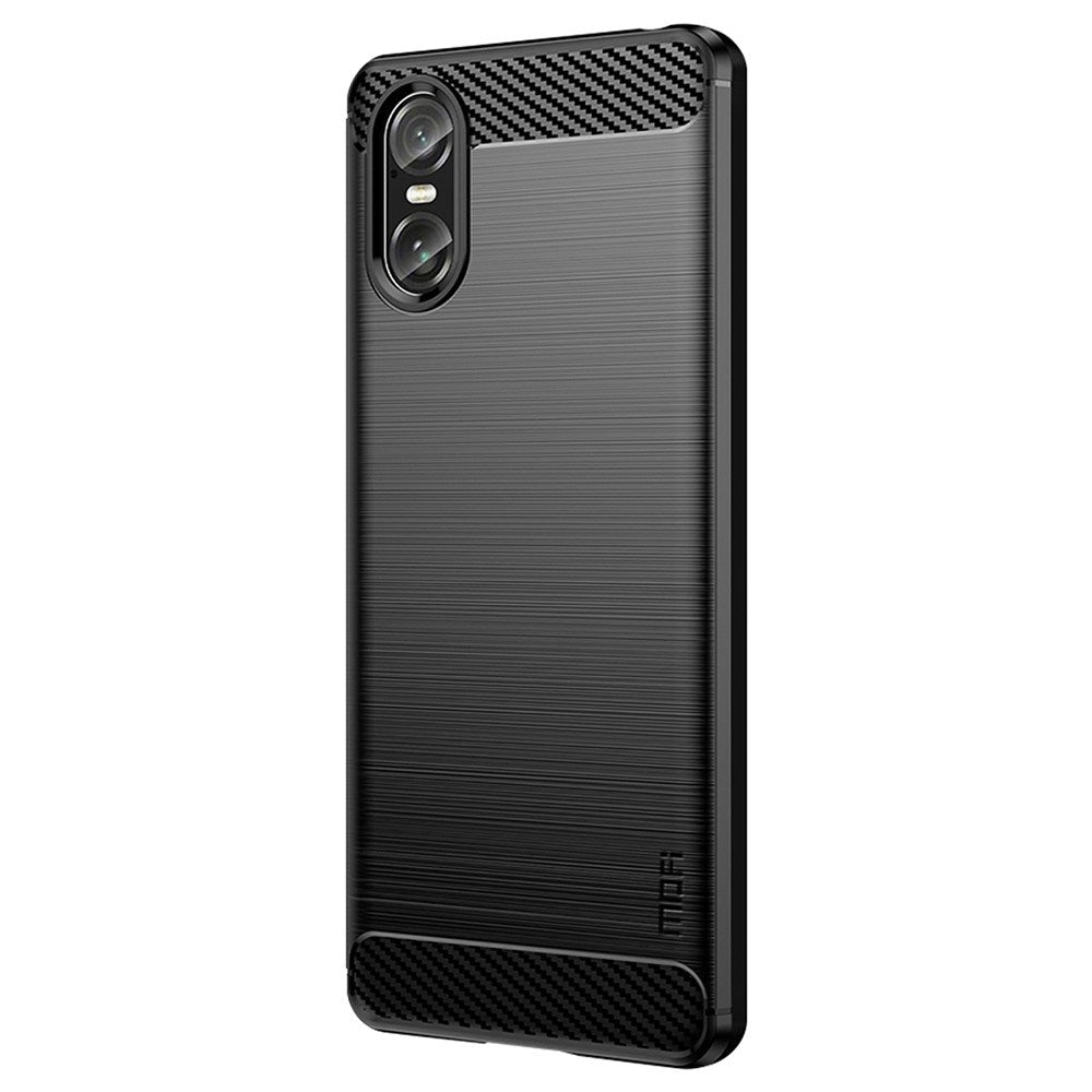 Sony Xperia 10 VI Mofi Brewed Carbon Fiber Flexible Plastic Case - Black