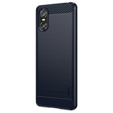 Sony Xperia 10 VI Mofi Brewed Carbon Fiber Flexible Plastic Case - Blue