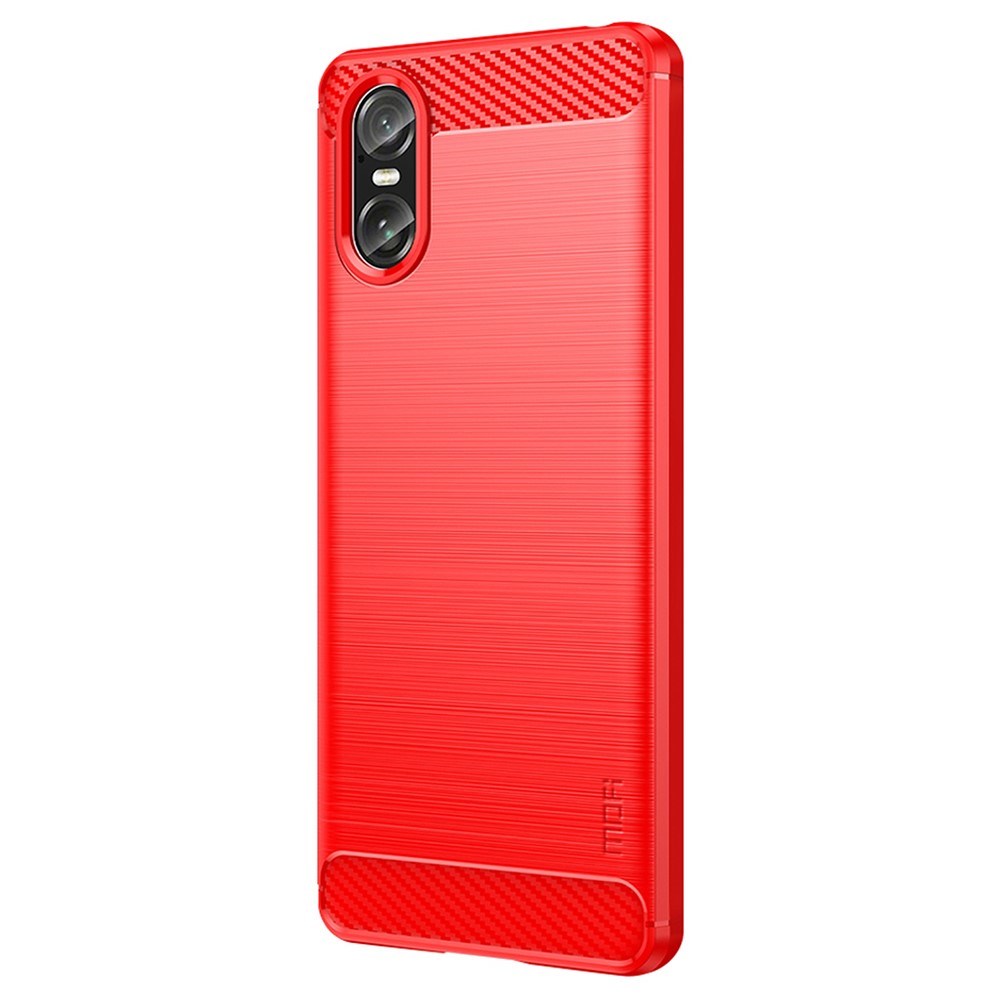 Sony Xperia 10 VI Mofi Brewed Carbon Fiber Flexible Plastic Case - Red