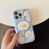 EIDERWOOD iPhone 14 Pro Max Silicone Case with 3D Sheep Design – Blue