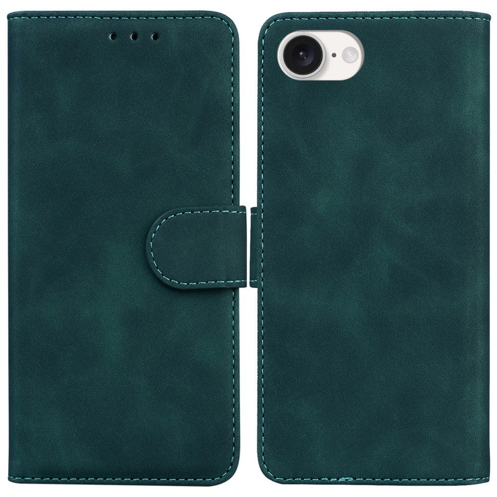 EIDERWOOD iPhone 16e Leatherette Flip Case with Stand Function & Wallet - Dark Green