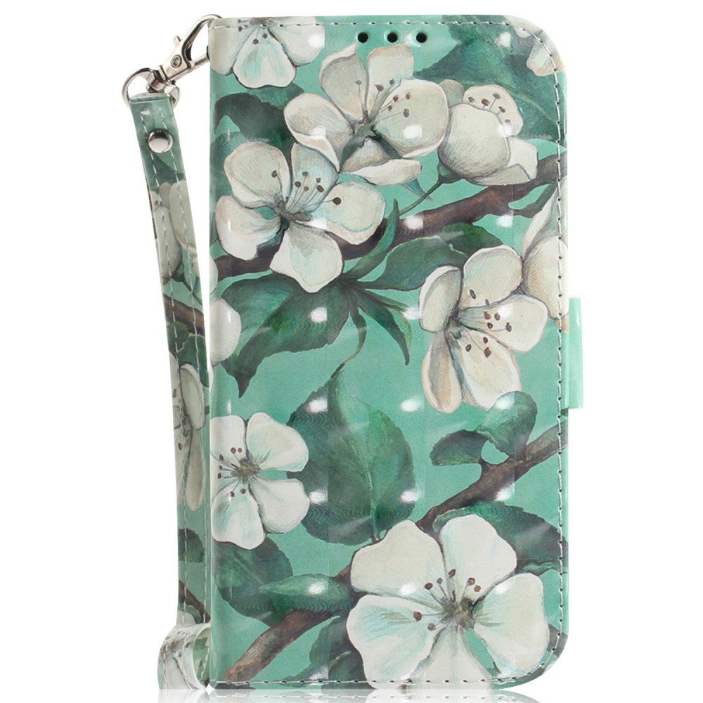 EIDERWOOD OnePlus Nord CE4 (5G) Artificial Leather Case w. Print & Strap - Green with Flowers