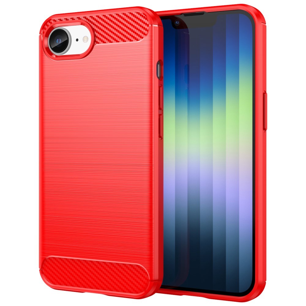 EIDERWOOD iPhone 17e / 16e Brushed Carbon Case - Red