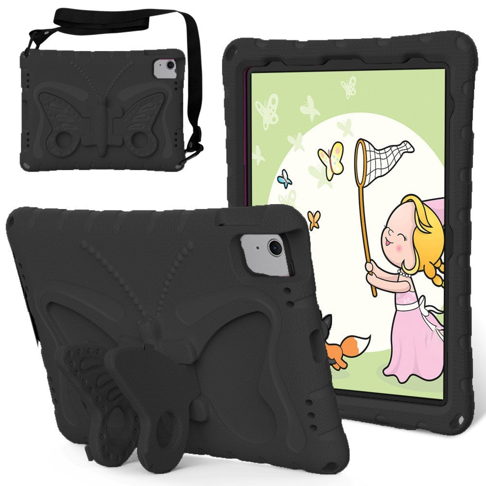 EIDERWOOD iPad Air 11" (2024) Kids Case - Butterfly Kickstand Case - Black