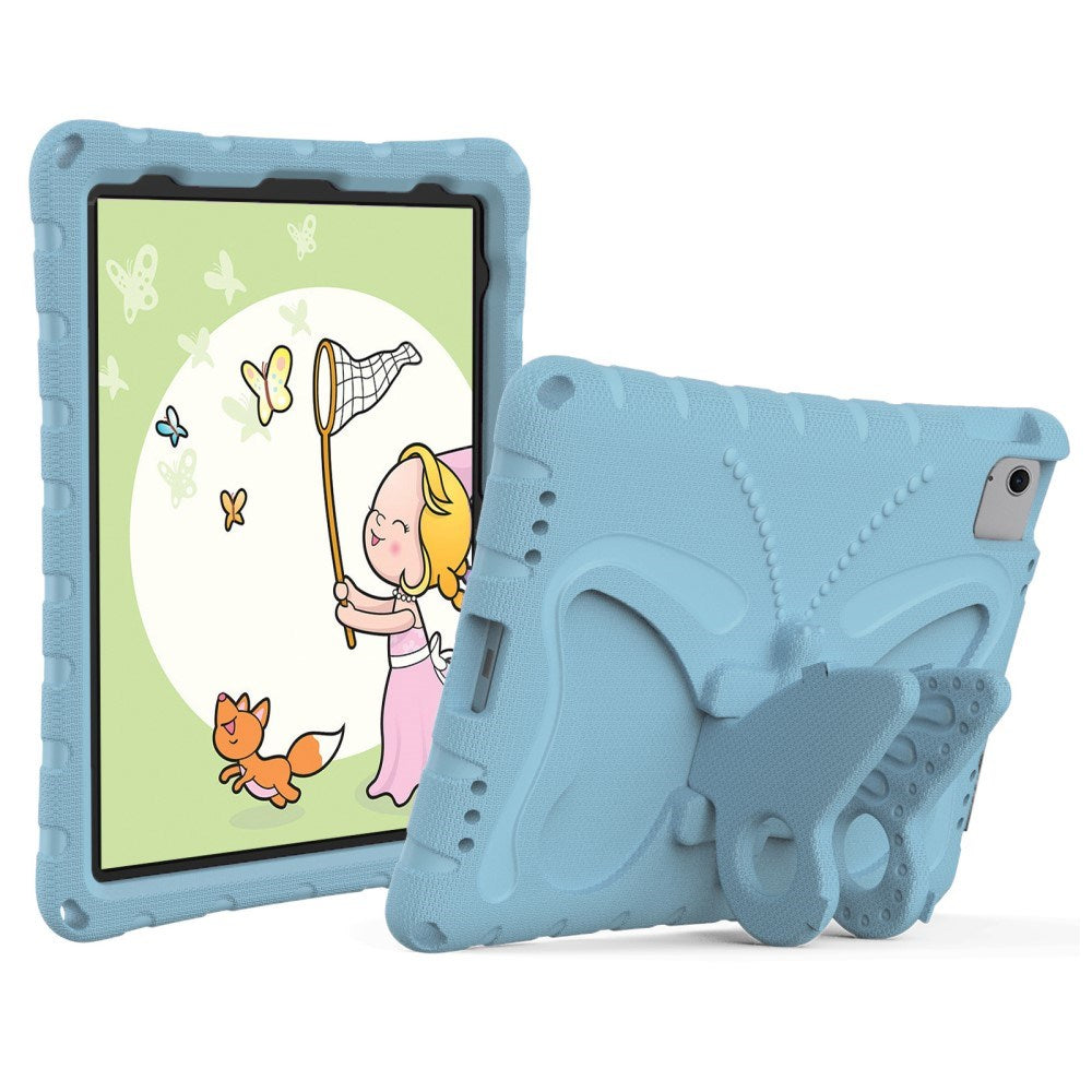 EIDERWOOD iPad Air 11" (2024) Kids Case - Butterfly Kickstand Case - Light Blue