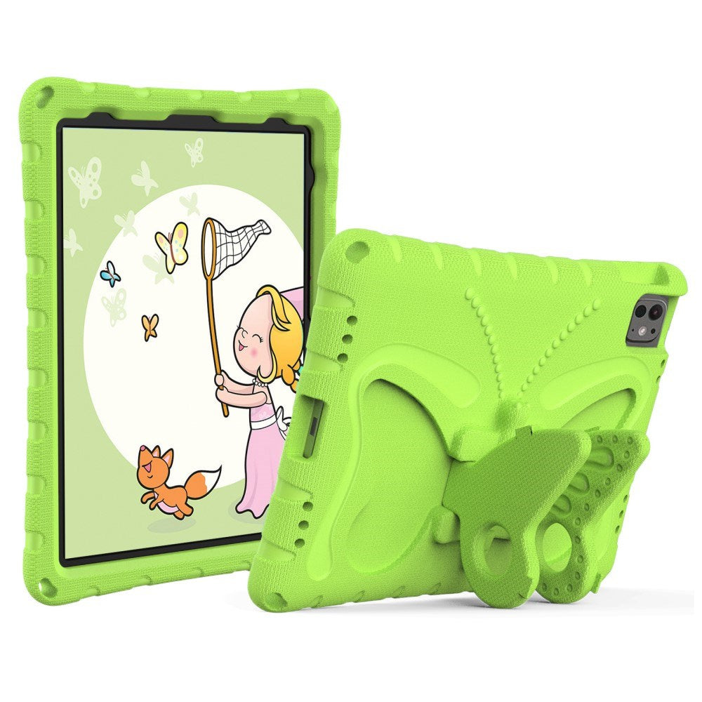 EIDERWOOD iPad Pro 11" (2025 / 2024) Kids Case - Butterfly Kickstand Case - Green