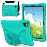 EIDERWOOD iPad Air / Pro 13" (2024) / Pro 12.9" (2022-2018) Kids Case - Butterfly Kickstand Case - Mint Green