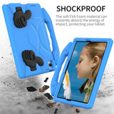 Samsung Galaxy Tab A11+ (Plus) / A9+ (Plus) EIDERWOOD Kids Case - Thumb Kickstand Case - Blue