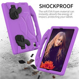 Samsung Galaxy Tab A11+ (Plus) / A9+ (Plus) EIDERWOOD Kids Case - Thumb Kickstand Case - Purple