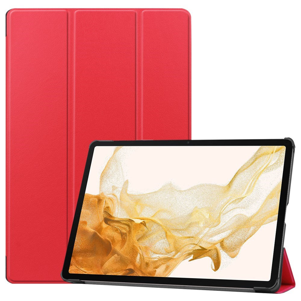 EIDERWOOD Samsung Galaxy Tab S10 Plus Vegan Leather Cover with Stand Function - Red