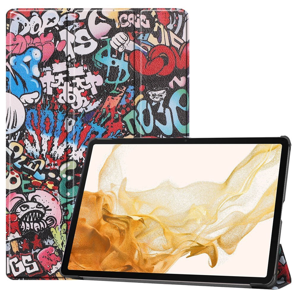 EIDERWOOD Samsung Galaxy Tab S10 Plus Vegan Leather Case with Pattern - Graffiti