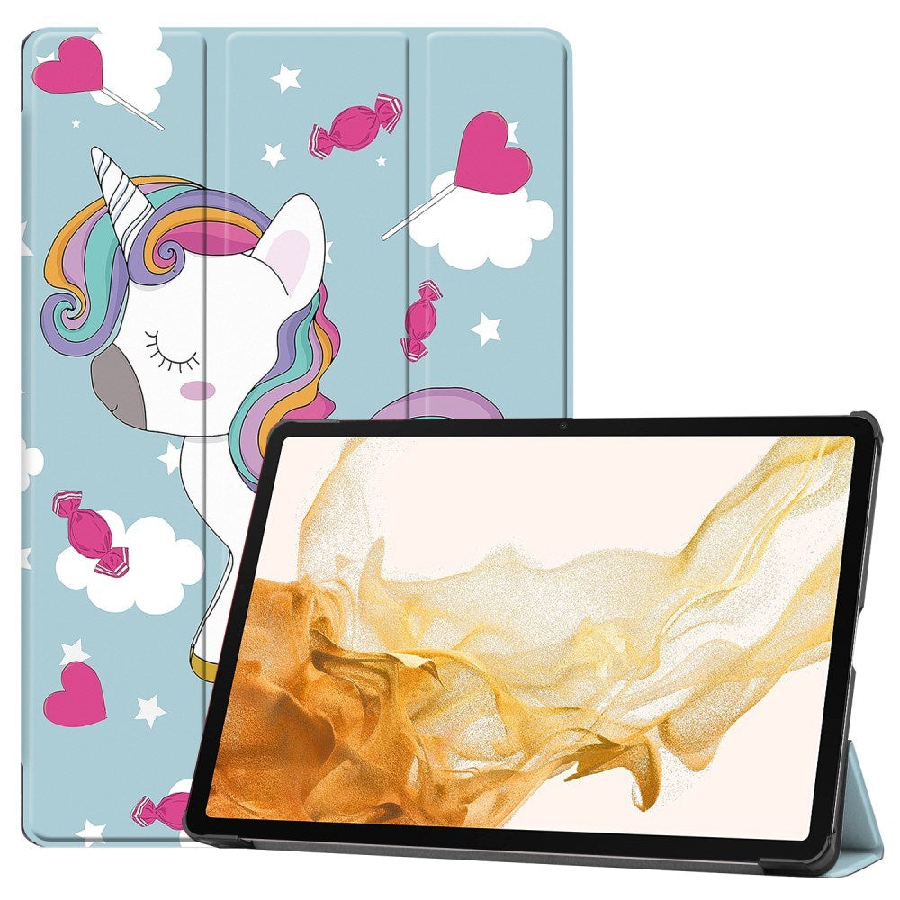 EIDERWOOD Samsung Galaxy Tab S10 Plus Vegan Leather Case with Pattern - Unicorn