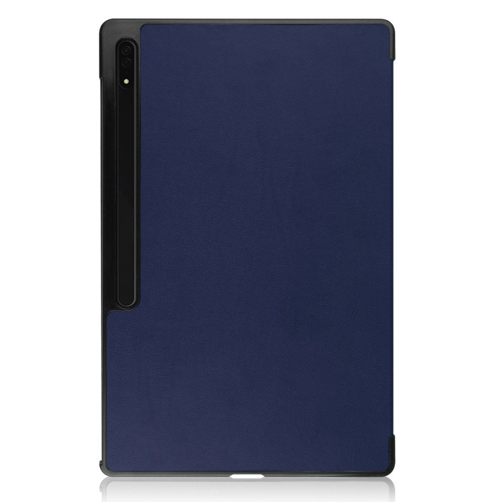 EIDERWOOD Samsung Galaxy Tab S10 Ultra Tri-Fold Leather Case with Stand - Blue