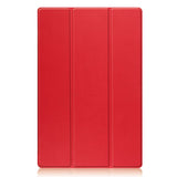 EIDERWOOD Samsung Galaxy Tab S10 Ultra Tri-Fold Leather Case with Stand - Red