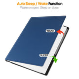 EIDERWOOD ReMarkable Paper Pro Faux Leather Plastic Case with Pen Holder - Blue