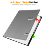 EIDERWOOD ReMarkable Paper Pro Faux Leather Plastic Case with Pen Holder - Grey