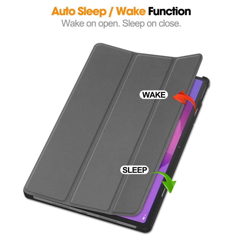 EIDERWOOD Lenovo IdeaTab Pro Faux Leather Flip Case with Stand Function & Pencil Holder - Grey