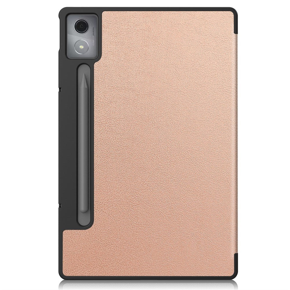 EIDERWOOD Lenovo IdeaTab Pro Faux Leather Flip Case with Stand Function & Pencil Holder - Rose Gold