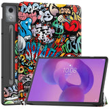 EIDERWOOD Lenovo IdeaTab Pro Tri-Fold Faux Leather Flip Case with Pattern - Graffiti